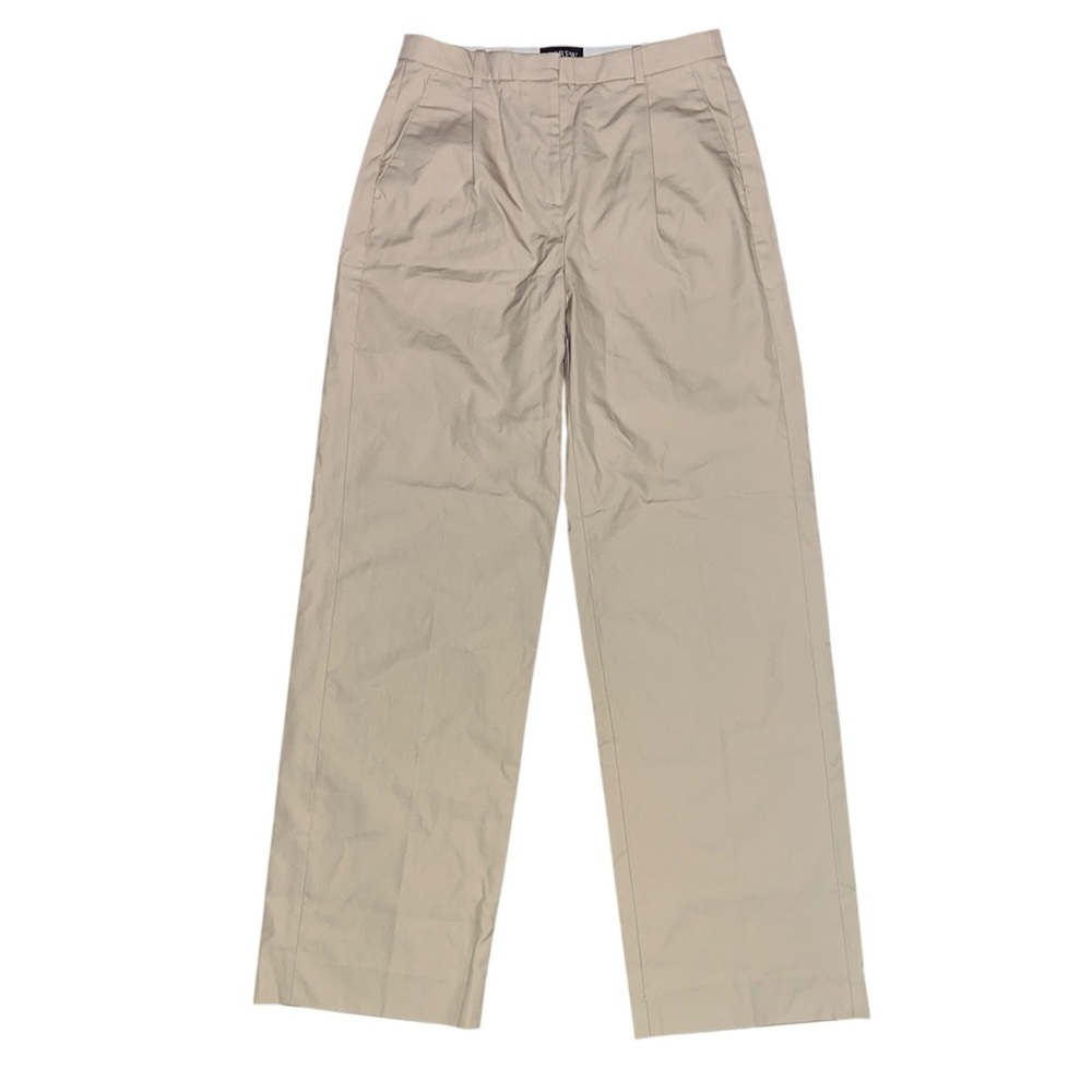 J Crew size 2 Collection pleated wide-leg pant in trench canvas business casual